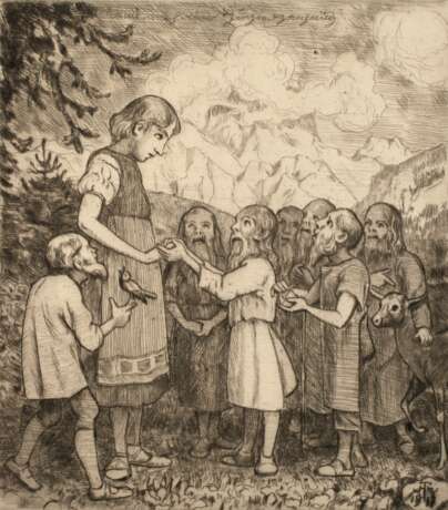 Hans Thoma, Schneewittchen und die sieben Zwerge - Foto 1