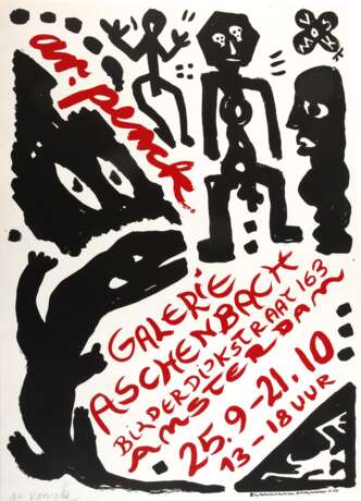 A. R. Penck, Plakat der Galerie Aschenbach - photo 1