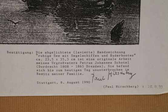 Petrus Johannes Schotel, Ruhige See mit Booten - photo 4