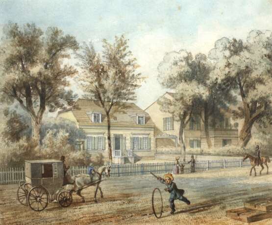 Biedermeierliche Straßenszene - photo 1
