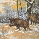 Eduard Heller, Wildschweine im Winterwald - photo 1
