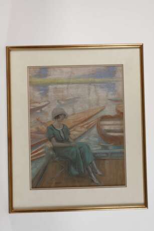Richard Ranft, Dame auf dem Bootssteg - photo 2