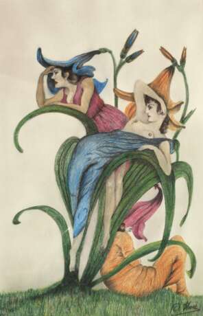A. Kever, Blumenmädchen - photo 1