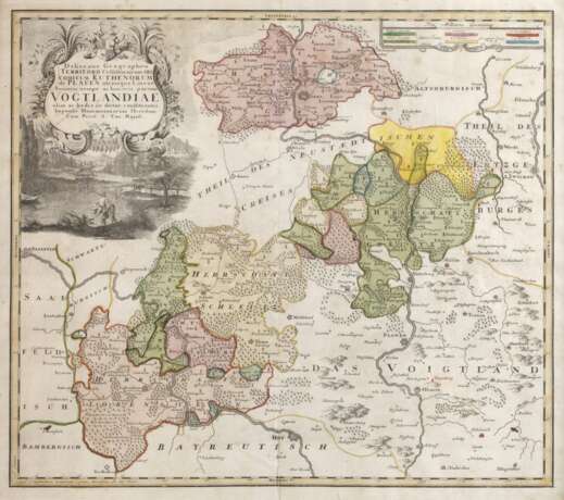 Homanns Erben, Kupferstichkarte Vogtland - photo 1