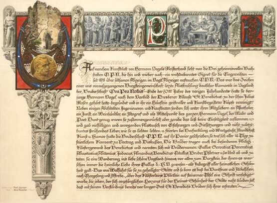 Gedenkblatt der "Bruderschaft Ora Pro Nobis" - фото 1