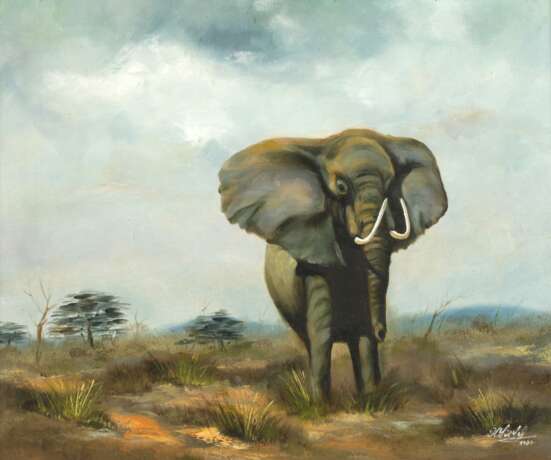 Manfred Leibl, Elefant in der Savanne - photo 1
