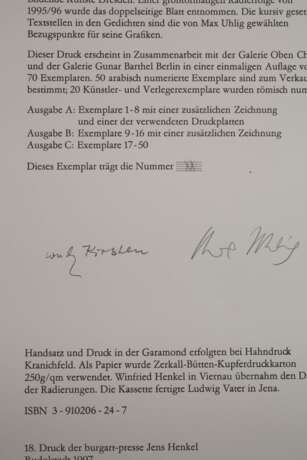 Max Uhlig, Mappenwerk "Wegrandworte" - Foto 4