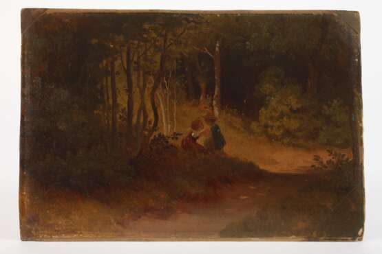 Ludwig von Hagn, attr., "Waldinterieur mit zwei Kindern" - photo 2
