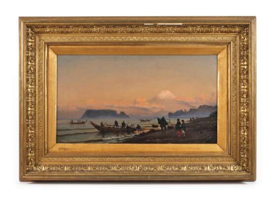 Charles Wirgman, Fischer vor der Kulisse des Berges Fuji - Foto 1