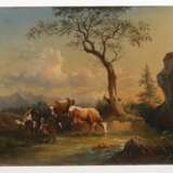 Romantische Landschaft mit Hirtenszene - photo 2
