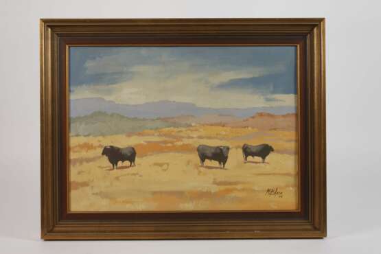 Manuel Blesa, Stiere in sonniger Landschaft - photo 2