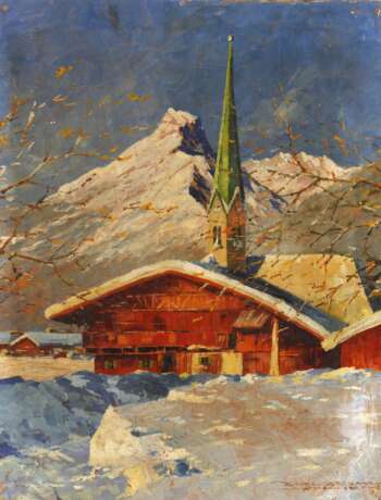 Carl Braml, Winterliches Dorf im Gebirge - photo 1