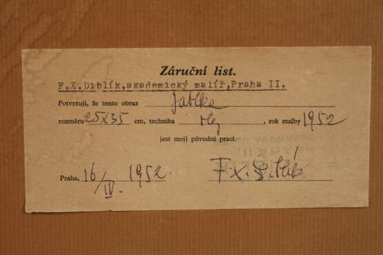 Frantisek Xaver Diblík, Stillleben mit Äpfeln - Foto 2