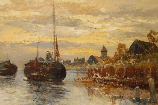 Georg Fischhof, attr., Holländische Landschaft - Foto 5