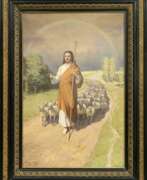Catalogue des produits. J&eacute;sus Christ et moutonsMotif religieux 