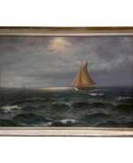 Catalogue des produits. Paysage marin avec voilier d&amp;39;Alexander Reich-Staffelstein, XXe si&egrave;cle 
