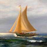 Paysage marin avec voilier d&amp;39;Alexander Reich-Staffelstein XXe si&egrave;cle Toile 20th century - photo 11