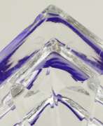 Crystal. Two-tone hand-cut bowl. LORRAINE, France, late 20th century 