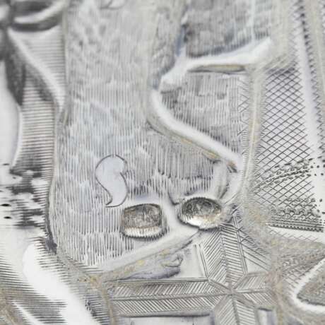 Ic&ocirc;ne du Saint-Bienheureux Prince Alexandre Nevski dans un cadre en argent. Le tournant des XIXe-XXe si&egrave;cles. Silber 84 At the turn of 19th -20th century - Foto 3