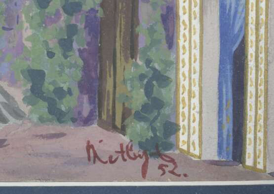 Scenography for the show Ar&scaron;il mal Alan (The Cloth Peddler) Tempera Mid-20th century - photo 2