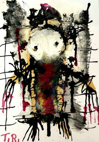 Doom Paper India Ink Abstract Expressionism artbrut Germany 2025 - photo 1