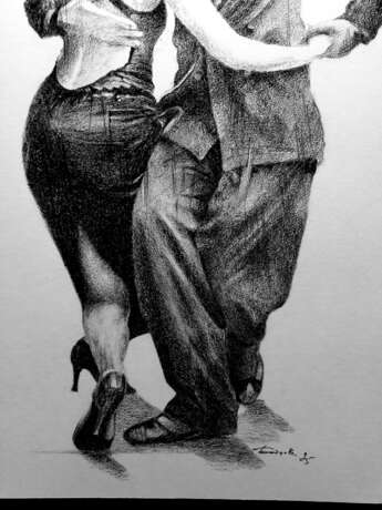 Танго ! Paper Charcoal Romanticism Figurative art Россия Томск 2025 - photo 3