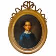 19th Century Oval Portrait of Aristocrat Girl in Gilded Frame - Achat en un clic