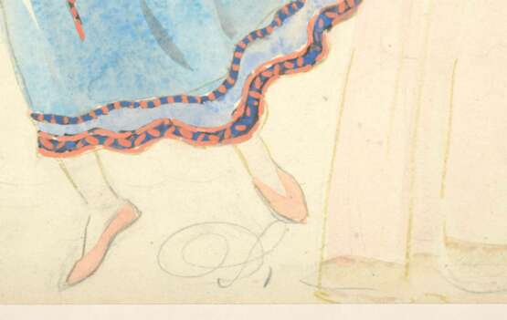 Croquis de costumes Mixed media Mid-20th century - photo 2