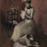Junge Frau mit Hund - photo 1