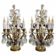 Late 19th Century Pair of Lyre Shaped Four-Light Candelabras - One click purchase