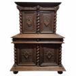 French Renaissance Revival Carved Oak Buffet &agrave; Deux Corps, 19 Century - Achat en un clic