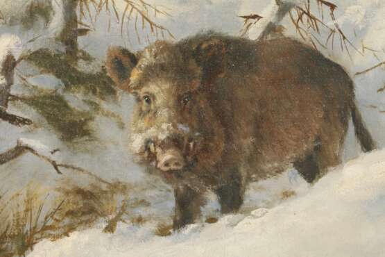 Fritz Laube, "Keiler" in Winterlandschaft - photo 4