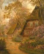Übersicht. Marie Oesterley, Reetgedeckte Bauernhäuser