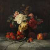 Heinz Rauh, Opulentes Blumenstillleben mit Obst - Foto 1
