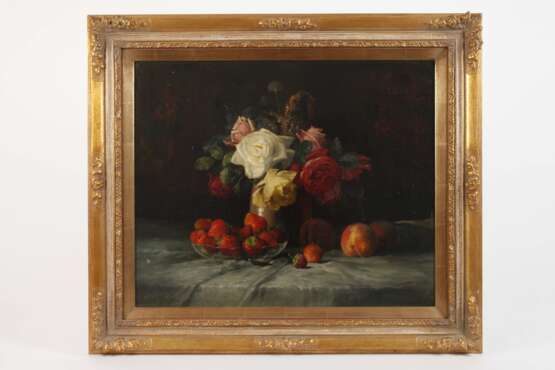 Heinz Rauh, Opulentes Blumenstillleben mit Obst - Foto 2