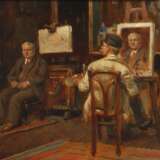 Friedrich Raupp, Der Maler beim Portraitieren im Atelier - Foto 1