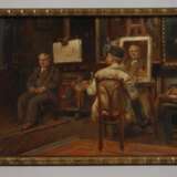 Friedrich Raupp, Der Maler beim Portraitieren im Atelier - Foto 2