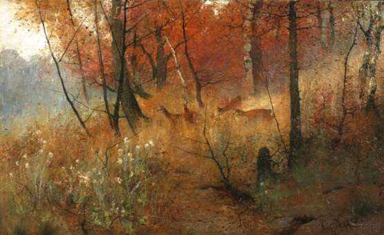 Rudolf Thost, Rehe im Wald - photo 1