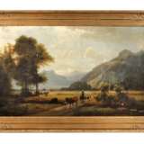 Idyllische Sommerlandschaft mit Viehhirtin - фото 1
