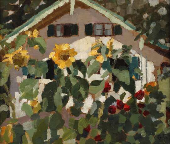 Monogrammist, Garten mit Sonnenblumen - photo 1
