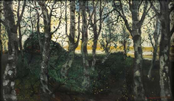 Carl Strathmann, Birken in abendlicher Landschaft - photo 1