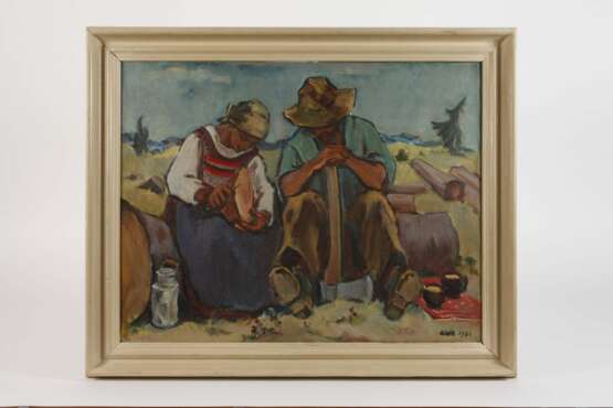 Expressionist, Rastendes Bauernpaar - Foto 2