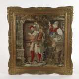 Paar Rahmen Biedermeier mit Stickerei - photo 2