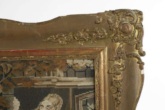 Paar Rahmen Biedermeier mit Stickerei - photo 3