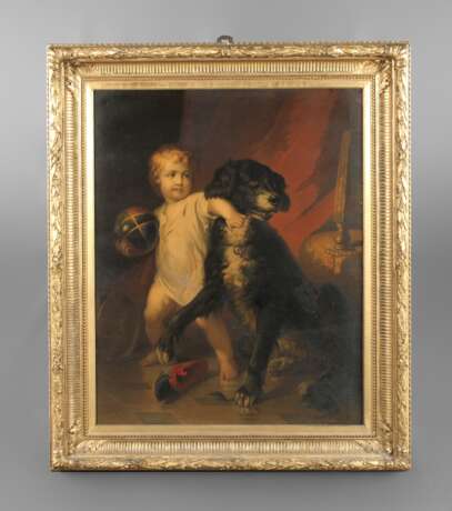 Goldstuckrahmen Gründerzeit mit Kinderbildnis - Foto 1