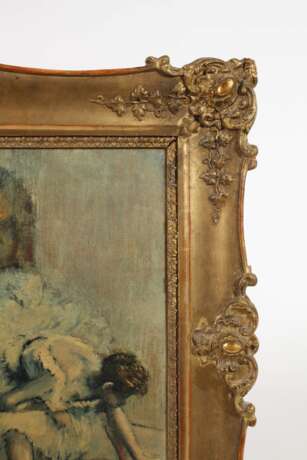 Spätbiedermeier Goldstuckrahmen mit Ballettszene - photo 2