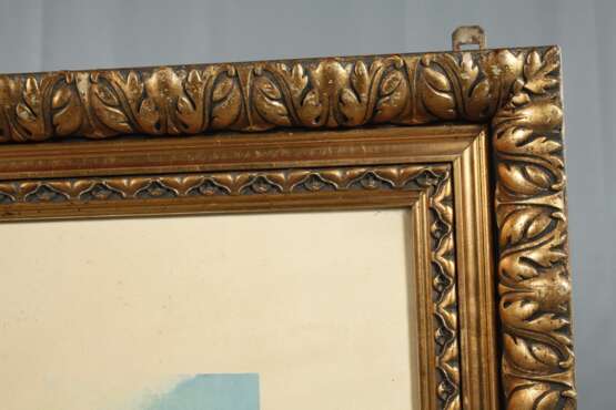Goldstuckrahmen Jugendstil mit Heiligtum - photo 2