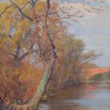 Rundspaden, Karl (1882-1967) "Herbstlicher Fluß", Öl/ Hartfaser, sign. unten mittig, 35,5x28 cm, ungerahmt - Foto 1