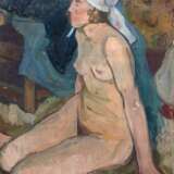 Glowinski Taubert, Luise (1906 Zehlendorf-1988 Husum) "Frauenakt", rückseitig "Damenporträt", Öl/ Lw., 1930er Jahre, unsign., 73x59 cm, ungerahmt (L. Glowinski-Taubert versuchte, nach dem Vorbild des… - photo 1