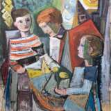 Glowinski Taubert, Luise (1906 Zehlendorf-1988 Husum) "Figürliche Darstellung", Öl/ Lw., unsign., 92x85 cm, ungerahmt (L. Glowinski-Taubert versuchte, nach dem Vorbild des Kubismus, besonders in ihren Stillleb… - photo 1
